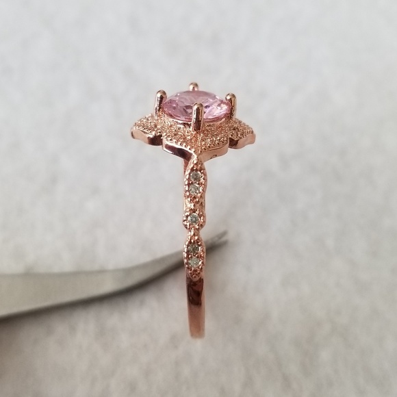 *only size 9 left!* Pink Rose Gold Ring - Picture 3 of 7